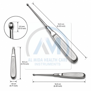 อุปกรณ์ผ่าตัดกระดูกแบบใช้มือทำจากเหล็กกล้าไร้สนิม รุ่น AMHC-R-267 ของ Al Mida Healthcare  ประเภทเครื่องมือศัลยกรรมกระดูกและข้อ ระดับ Class II ได้รับการรับรองมาตรฐาน CE รับประกันตลอดอายุการใช้งาน - Product Image 5