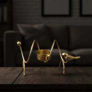 Luxury Golden <b>Bird</b> Metal Tea Light Candle Holder Handmade Decorative Iron Candle <b>Stand</b> Table Centerpiece for Home Wedding Decor - Product Image 3