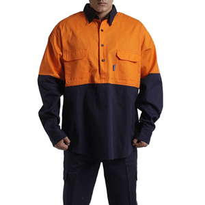 Chemise ignifuge FR, chemise de sécurité incendie, chemise de travail industrielle - Product Image 1