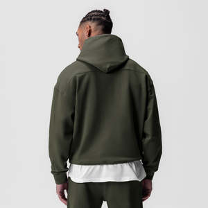 Sweat-shirt à capuche 100 % coton pour homme, nouveau design, délavé à l'acide, avec logo personnalisé, grandes tailles, coupe ample, pour l'entraînement – Vente en gros - Product Image 3