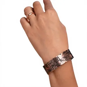 Luxury Copper Wrist Bangle Exquisite Design Promotional Novelty Gift Solid Copper Minimalist Stackable Jewelry Fashion <b>Accessory</b> - Product Image 1