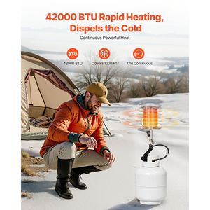 Riscaldatore a Gas Propano con 42000 BTU, Riscaldamento Rapido a 360 Gradi, Regolazione Graduale della Temperatura - Product Image 2