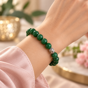 สร้อยข้อมือลูกปัดหยกอินเทรนด์พร้อมจี้หน้าพระพุทธรูปของขวัญเครื่องประดับพุทธสำหรับทุกเพศ - Product Image 4
