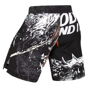 Shorts d'entraînement MMA pour hommes en polyester extensible, design personnalisé, légers, taille élastique, vêtements de sport – Vente en gros - Product Image 3