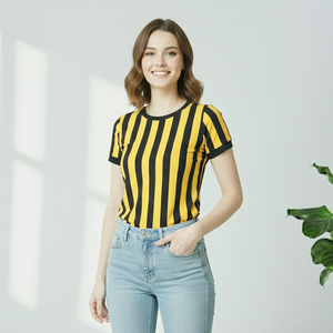 เสื้อยืดผู้หญิงขายดี สวยหรู ดูดี ผ้าฝ้ายคุณภาพพรีเมียม แขนสั้น สำหรับผู้หญิง ราคาขายส่ง - Product Image 2