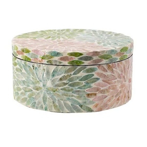 Luxury Style Intricate Natural <b>Mother</b> of Pearl Keepsake <b>Box</b> Modern Minimalism Jewelry Organizer From Vietnam Wholesale - Product Image 1