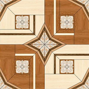 Ceramic Digital 400x400mm Wood Flooring Tiles Glazed Marble Look Carpet Design For Hall Kitchen Bathroom Sensory Floor Tile - Product Image 6