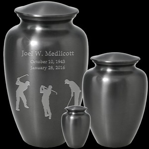 Urnas de cremación grises sencillas al por mayor en 3 tamaños, medianas para adultos, contenedor conmemorativo para cenizas. - Product Image 1