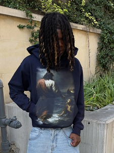 Sudadera con Capucha de Forro Polar Negro para Hombre, Estilo Urbano, Moderno y Juvenil - Product Image 3