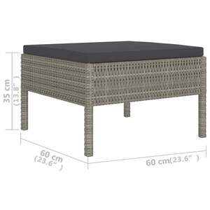 Ensemble de meubles de jardin gris - Product Image 6