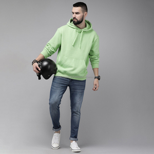 Nardon Apparel 2025, venta al por mayor, marca Vintage, Sudadera con capucha en blanco verde claro para hombre, estilo lavado con impresión personalizada - Product Image 1