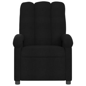 Fauteuil inclinable de massage en tissu noir, 100% polyester, construction en contreplaqué métallique - Product Image 4
