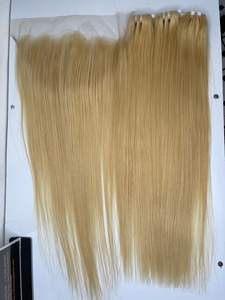 Extensions de cheveux humains vietnamiens de différentes couleurs personnalisées blondes à double cuticule alignée os lisses - Product Image 6