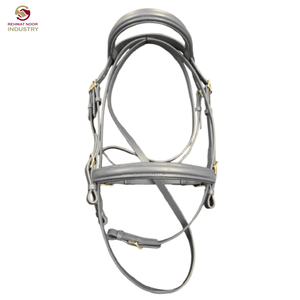 บังเหียนม้าหนังพรีเมียม บุนุ่ม แข็งแรง ทนทาน ปรับได้ สวยงาม เหมาะสำหรับขี่ม้า ฝึกม้า โชว์ม้า ดัดเดรสสาจ กระโดดข้ามเครื่องกีดขวาง แบบอังกฤษ - Product Image 2