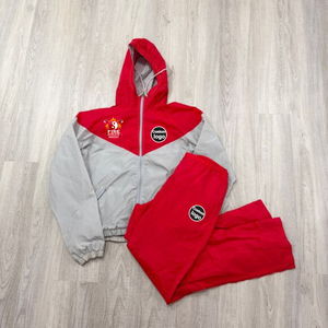 Conjunto Deportivo para Hombre 2025, Chaqueta Cortavientos de Nailon, 2 Piezas, Sudadera con Cremallera Personalizada y Pantalones Deportivos, Diseño Color Block - Product Image 1