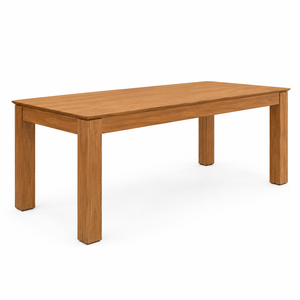 Mesa de Comedor Rectangular Moderna Escandinava de Madera de Teca Sólida, Impermeable y Ecológica, Construcción Duradera, Capacidad para 8 Personas - Product Image 2