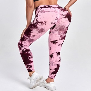 High Waist Women's Custom Workout Leggings Seamless <b>Yoga</b> <b>Pants</b> with Solid Pattern for Fitness Gym <b>plus</b> <b>size</b> leggings - Product Image 4