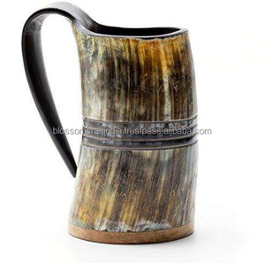 Mug rustique en corne de buffle, fait main, matériau naturel, durable, léger, unique, vaisselle de table pour la décoration de la maison - Product Image 5
