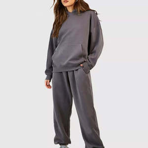 OEM Women Eco-Friendly Lightweight Breathable Hooded Tracksuit Set Gym <b>Workout</b> <b>Hoodie</b> Sweatshirt Jogger Pants Casual Fitness - Product Image 1