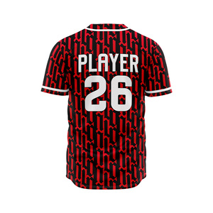 Maillot de baseball boutonné respirant à séchage rapide en maille pour le jour du match, l'entraînement, uniforme d'équipe, fournisseur OEM en gros - Product Image 2