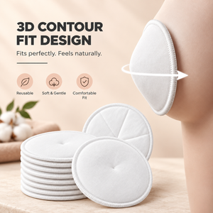 Almohadillas de Lactancia Lavables de Fibra de Bambú |   Almohadillas Reutilizables para Lactancia |   Almohadillas Absorbentes Orgánicas Suaves y Anti-Fugas para Madres Primerizas - Product Image 1