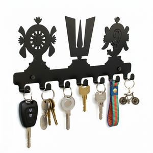 Porte-clés mural en métal de qualité supérieure, décoratif, spirituel, pour l'entrée de la maison, le salon, le bureau - Product Image 1