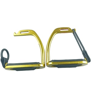 High Strength Aluminum Alloy Horse Stirrups Shock Absorbing Anti Slip <b>Footrest</b> Professional Equestrian Riding Gear - Product Image 2
