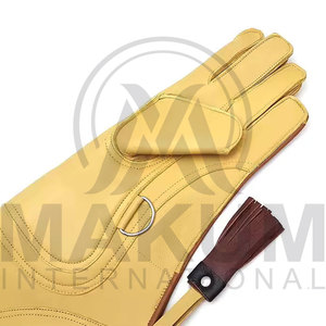 Gants de fauconnerie en cuir souple, respirants et confortables, pour la chasse au faucon. - Product Image 3