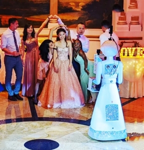 Đám cưới di động màn hình cảm ứng photobooth <span class=keywords><strong>DSLR</strong></span> LED phần mềm điều khiển từ xa Photo Booth Robot bao vây với máy in và máy ảnh - Product Image 3