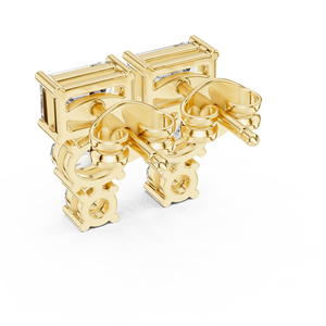 Hello jewels CVD LAB GROWN 10K GOLD Moissanite Pendientes de diamantes Plata de Ley 925 Joyería Linda para mujeres para bodas - Product Image 3