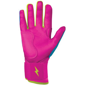 Gants de frappe à manchette longue série Bear, bleu caribéen, en Spandex et Polyester, pour entraînement de baseball, ambidextres, avec fermeture auto-agrippante - Product Image 2
