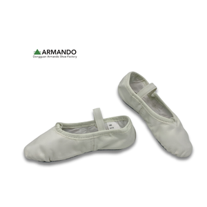 Envío Rápido, Zapatos de Ballet Unisex Blancos, Suela Completa, Cuero Suave, Forro de Algodón, Cordones Elásticos - Product Image 4