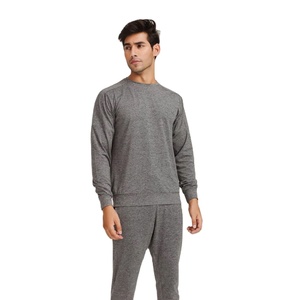 Ensemble de survêtement unisexe d'hiver de qualité professionnelle 100 % coton respirant, pantalon de jogging et sweat-shirt, ensemble de survêtement imprimé uni - Product Image 4