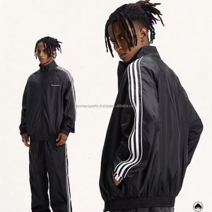 Men's High Quality Windbreaker Cotton <b>Nylon</b> Tracksuit Custom Logo Solid Windproof Breathable Washed Plus Size - Product Image 4