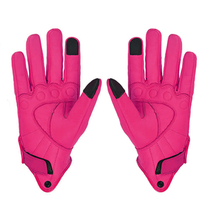 Gants de moto respirants pour la course, protection, ajustables avec fermeture auto-agrippante, en cuir de haute qualité pour motards - Product Image 3