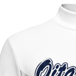 Maillot de cheerleading sublimé bleu marine et blanc à manches longues – Tenue de sport athlétique pour entraînement, performance et compétition - Product Image 5