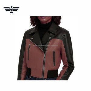 Chaqueta de Cuero Premium Personalizada para Hombre, Estilo Motero |   Chaqueta de Motociclismo Roja y Negra con Cinturón |   300g Para Todas las Estaciones - Product Image 6