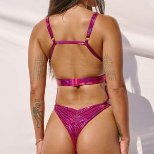 Women Professional Fitness <b>Pole</b> <b>Dance</b> Bodysuit Jumpsuit Breathable Stretch Slim Fit Quick Dry Spandex/Nylon Performance - Product Image 5