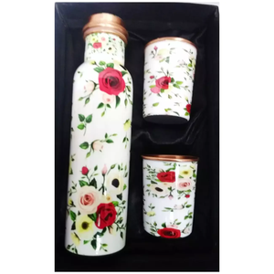 Juego de Botellas de Agua de Cobre de Alta Calidad con Tapa de Acero Inoxidable, Bebedero Directo de Plástico para Hogar, Oficina y Fiestas - Product Image 4