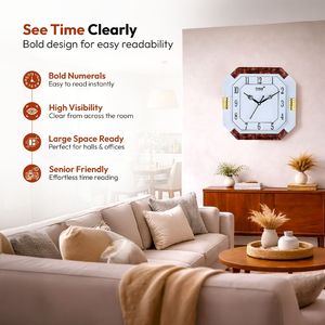 Simple Slim Body Quartz Analog <b>Wall</b> <b>Clock</b> for Home Office Battery Operated Minimalist Design Multiple Color Options - Product Image 4