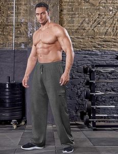 Pantalon de survêtement cargo pour homme, coupe droite, ample, avec poches, idéal pour la gym et la détente - Product Image 4