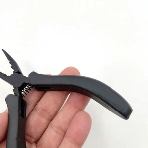 Pince à cheveux à tête incurvée, à dents, 3 trous, pour micro et nano anneaux, outils d'extension de cheveux en plumes, service OEM - Product Image 3