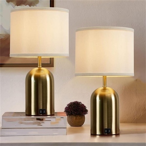 Modern Luxury Gold Touch Control <b>Table</b> Lamp USB Charging Port Dimmable LED Nightlight <b>Bedside</b> Bedroom Living Room Decor - Product Image 2