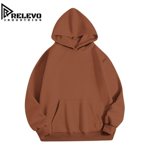 เสื้อฮู้ดดี้ผู้หญิงทรงโอเวอร์ไซส์แบบสั่งทำพิเศษ คุณภาพสูง สไตล์ลำลอง ไหล่ตก มีกระเป๋าจิงโจ้ ทรงหลวม - Product Image 1