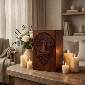 Caja de Madera Rectangular Ecológica para Guardar Joyas y Regalos, Interior Suave para Artículos Delicados, Decoración de Mesa para Navidad y Año Nuevo Chino - Product Image 1