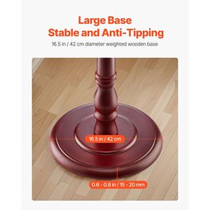 Appendiabiti da terra in legno con 11 ganci e base pesante, ganci da parete e appendiabiti per ingresso, corridoio o camera da letto - Product Image 4