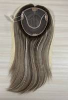 Topper respirant en cheveux humains naturels, système de remplacement pour femmes, couverture indétectable pour cheveux clairsemés, mono-topper