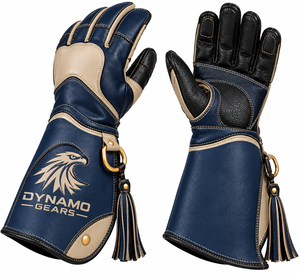 Guantes de Cetrería de Cuero Premium para el Manejo de Halcones, Guantes Largos Personalizados con Refuerzo - Product Image 2