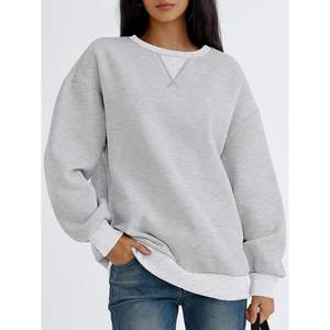 Sudadera Extra Grande de Felpa para Mujer, Estilo Informal, con Capucha de Seda para Invierno, Diseño con Bloques de Color y Letras Bordadas, Talla XS - Product Image 2