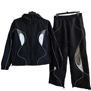 ชุดวอร์มผ้าไนลอนสำหรับวิ่งชุดกันลมสำหรับผู้ชายเสื้อแจ็คเก็ตกันลมมีซิปสำหรับออกกำลังกายกันลมออกแบบโลโก้ได้ตามต้องการ - Product Image 1